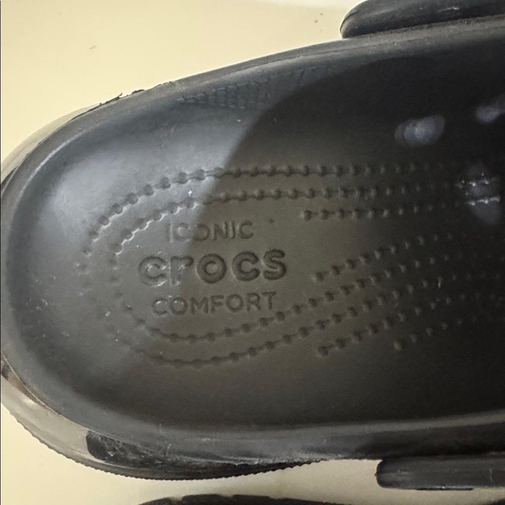 CROCS Black Platform Clogs - Picture 4 of 5
